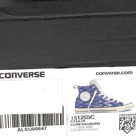 Converse Missoni Chuck Taylor High Top Auburn Egret  Men Canvas Sneakers 151255C - Picture 8 of 9